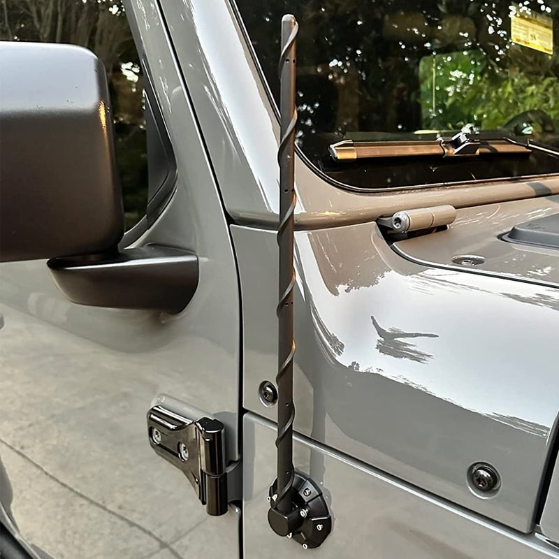 KSaAuto 16 Inch Antenna for Jeep Wrangler Accessories JK JL Unlimited Sahara Rubicon Sport Willys 4xe Gladiator JT Mojave 2007-2026, Jeep OEM Antenna Replacement for FM AM Car Radio Reception - Image 1